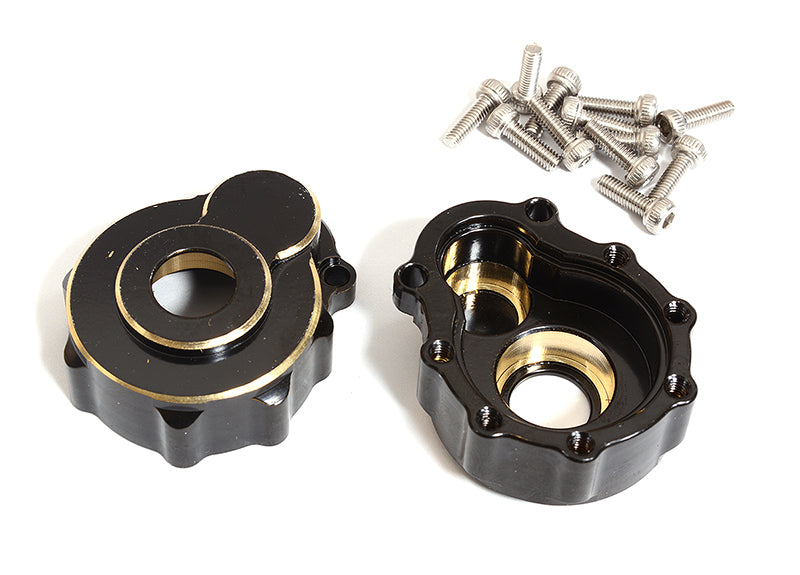 Machined Brass 42g Each Portal Cover (2) for Traxxas TRX-4 Scale & Trail Crawler