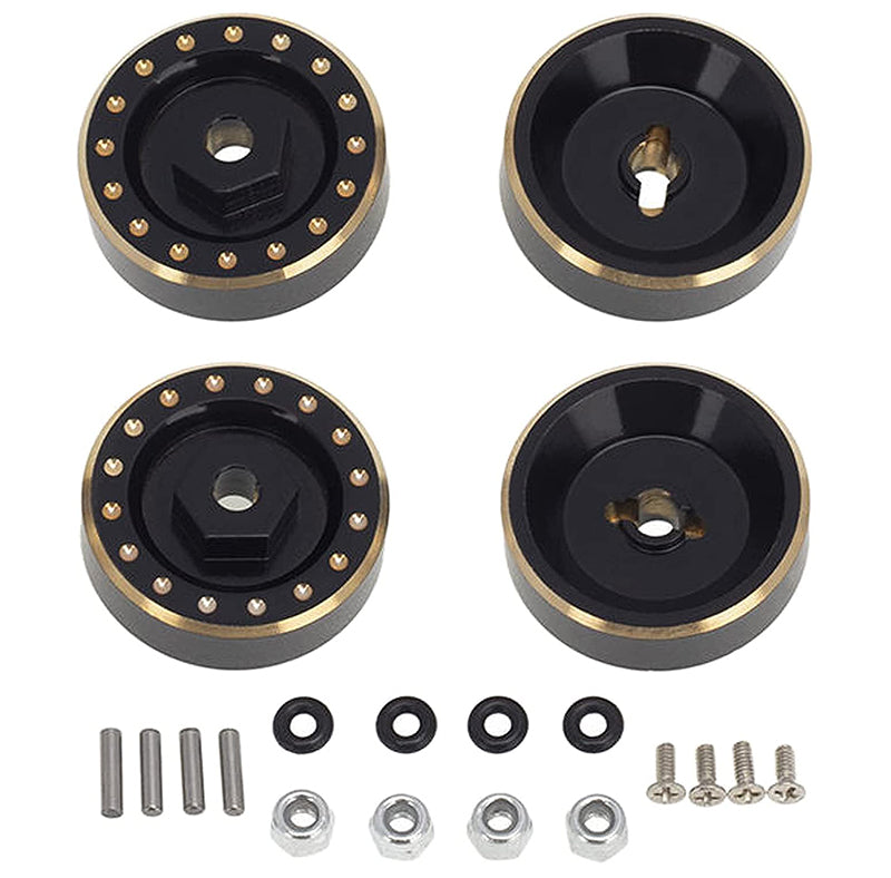 Alloy Machined Brass 10g Each Weight Add-On Wheel Adapter for Axial 1/24 SCX24