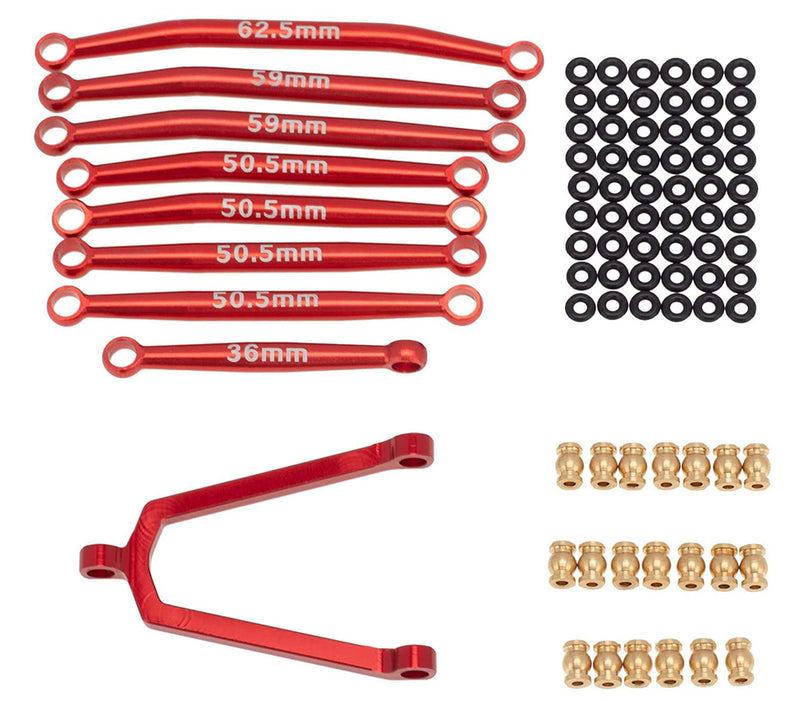 Billet Machined Alloy Linkage Set for Axial 1/24 SCX24 C10 B-17 Rock Crawler