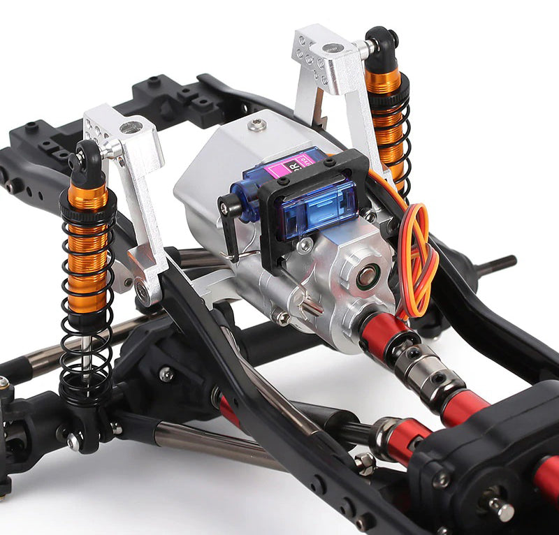 1/10 Scale Off-Road RC Crawler Chassis with 2-Speed Transmission, Tires & Wheels