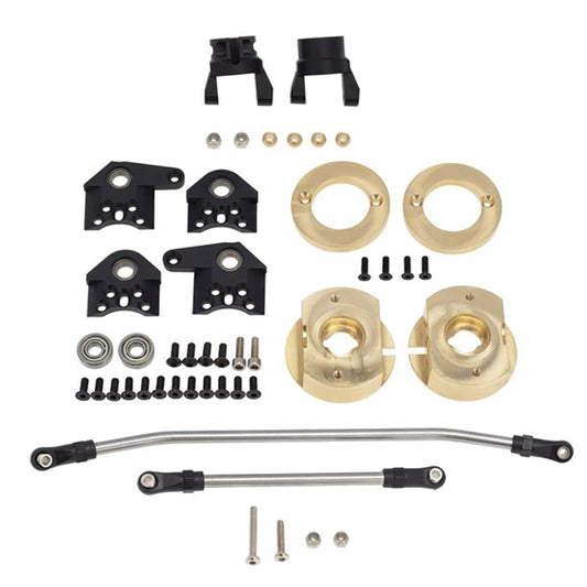 Alloy Caster, Steering Blocks Weight +146g Each w/Linkages for Wraith 2.2 & RR10