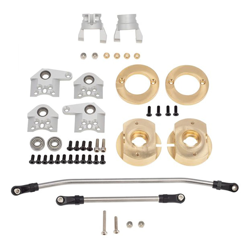 Alloy Caster, Steering Blocks Weight +146g Each w/Linkages for Wraith 2.2 & RR10