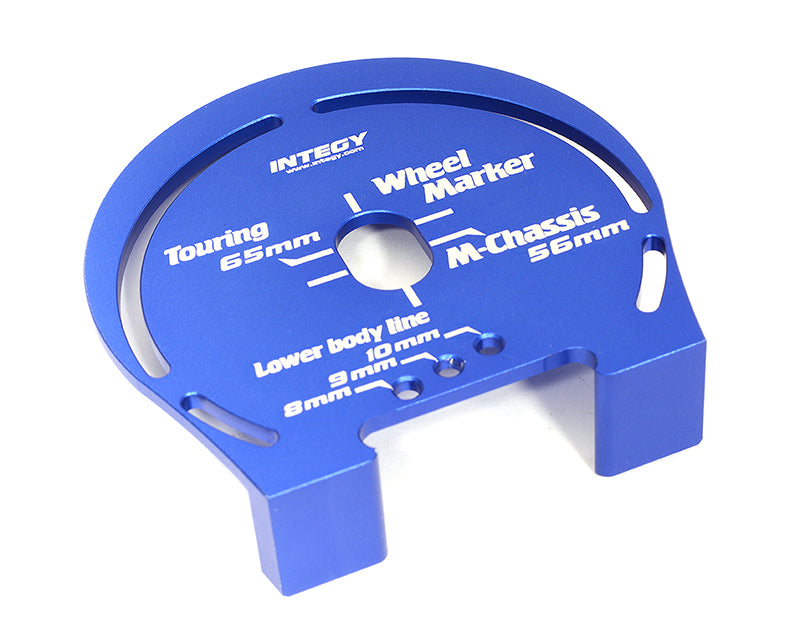 Blue Billet Machined Aluminum Wheel Well Marker for 1/10 Scale On-Road Cars