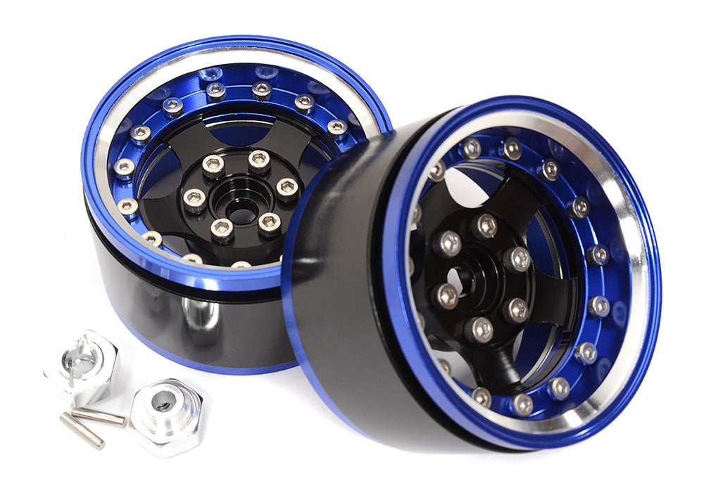 Billet Machined Off-Road 1.9 Size (2) Beadlock Wheel for 1/10 Scale Crawler