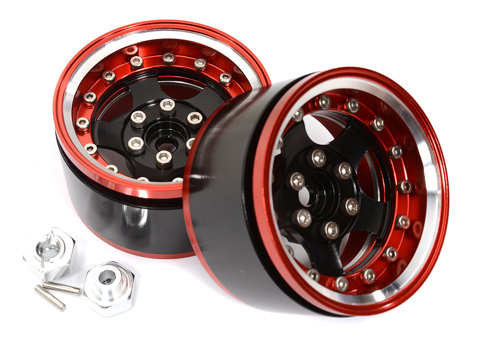 Billet Machined Off-Road 1.9 Size (2) Beadlock Wheel for 1/10 Scale Crawler