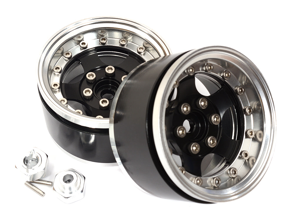 Billet Machined Off-Road 1.9 Size (2) Beadlock Wheel for 1/10 Scale Crawler