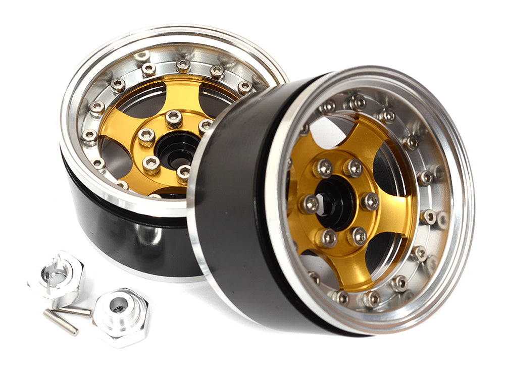 Billet Machined Off-Road 1.9 Size (2) Beadlock Wheel for 1/10 Scale Crawler