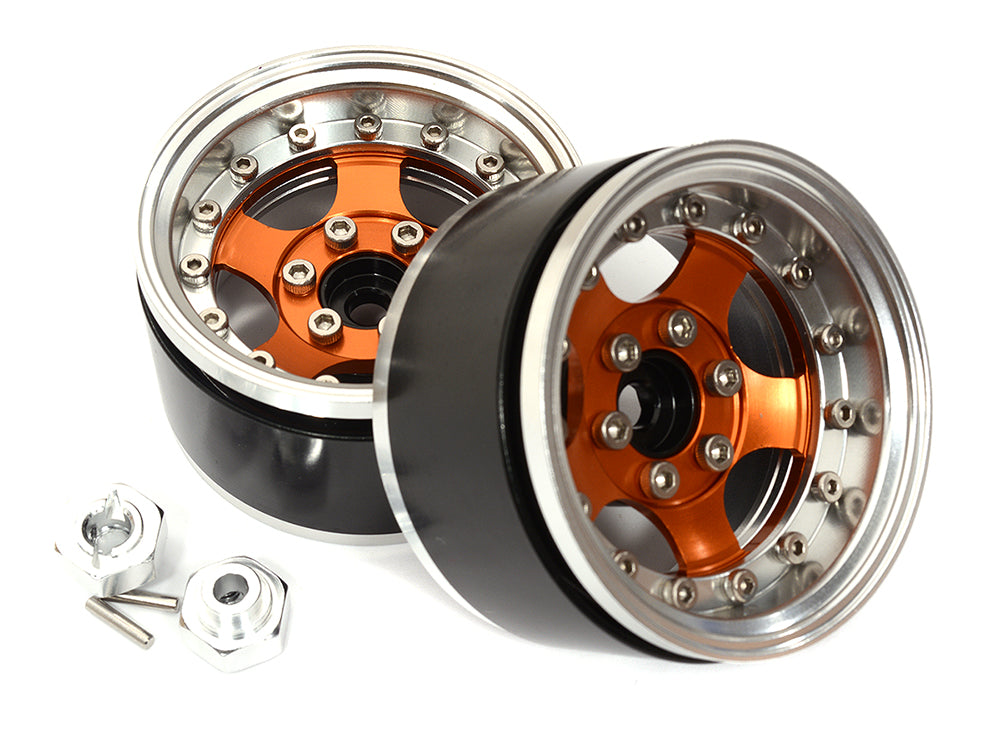 Billet Machined Off-Road 1.9 Size (2) Beadlock Wheel for 1/10 Scale Crawler