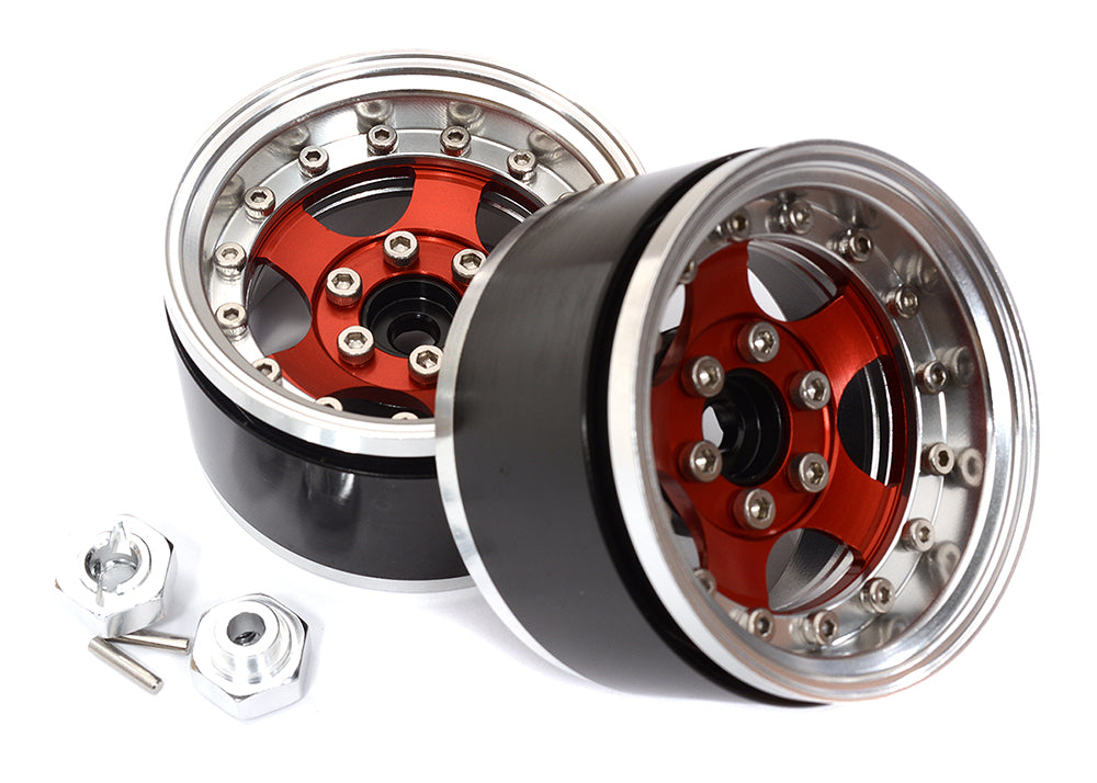 Billet Machined Off-Road 1.9 Size (2) Beadlock Wheel for 1/10 Scale Crawler