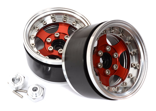 Billet Machined Off-Road 1.9 Size (2) Beadlock Wheel for 1/10 Scale Crawler