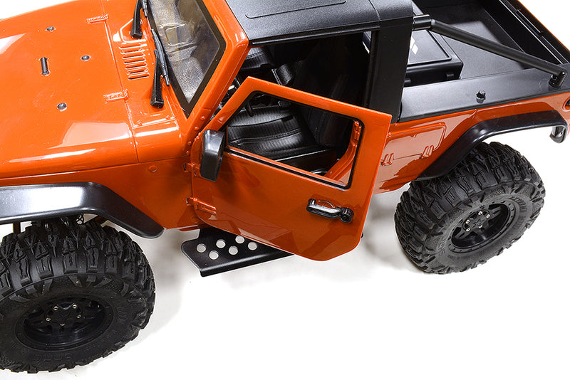 Realistic 1/10 Scale Orange Off-Road Crawler Truck with 313mm Wheelbase