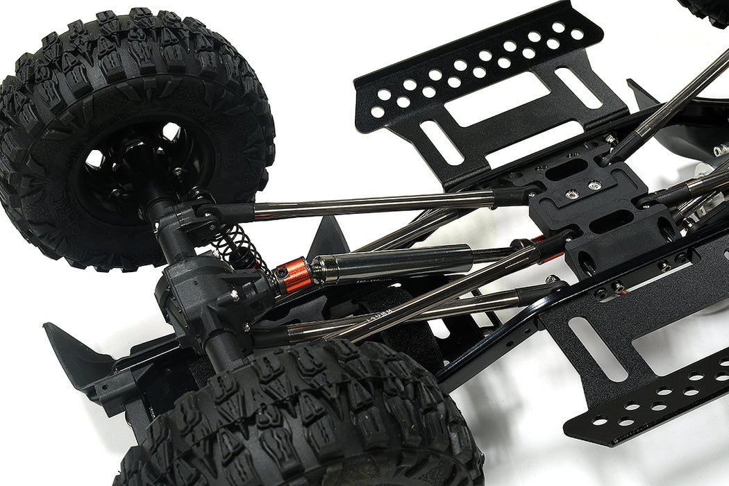 Realistic 1/10 Scale Orange Off-Road Crawler Truck with 313mm Wheelbase