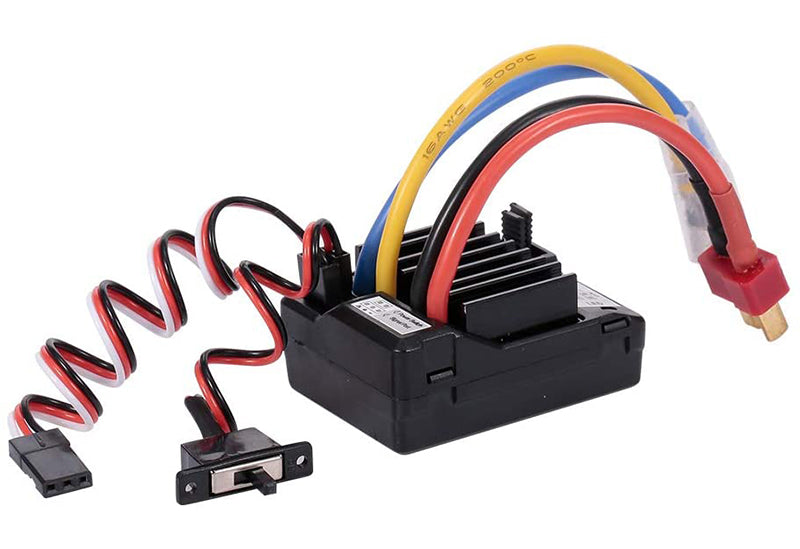 60A Brush Type ESC Forward & Reverse for 1/10 RC Car 7.2V-9.6V