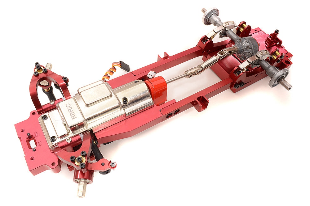 Machined Alloy Chassis Conversion Kit for WPL D12 Truck in  Red
