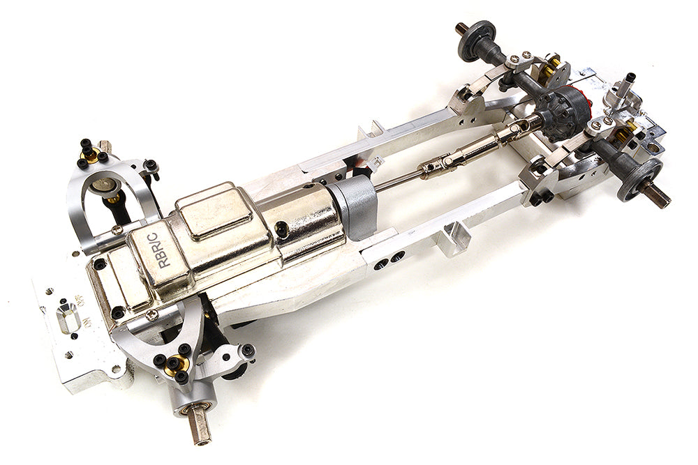 Machined Alloy Chassis Conversion Kit for WPL D12 Truck in  Silver Finish