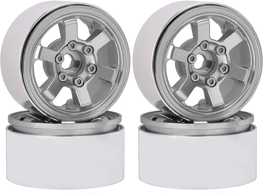 Billet Machined Alloy 6 Spoke 1.9 Wheels (4) for Scale Crawler W=29mm