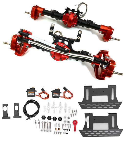 1/10 Crawler Axles w/ Portals, Servos & Remote Diff Locks (Req. Transfer Case)