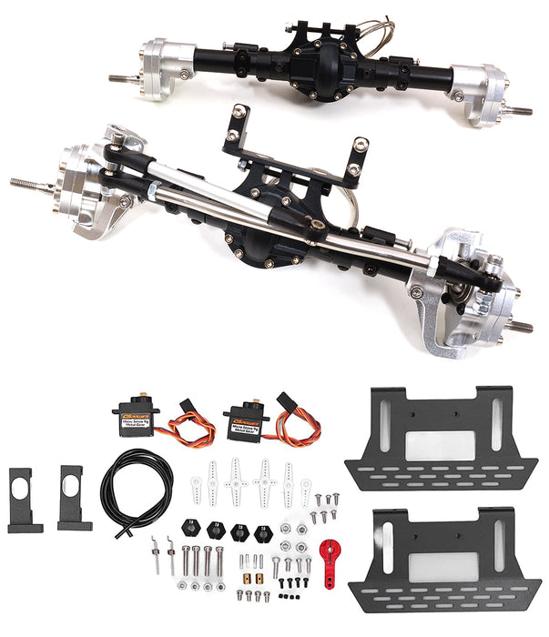 1/10 Crawler Axles w/ Portals, Servos & Remote Diff Locks (Req. Transfer Case)