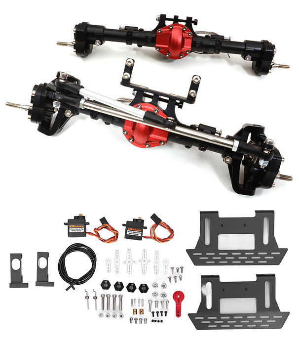 1/10 Crawler Axles w/ Portals, Servos & Remote Diff Locks (Req. Transfer Case)