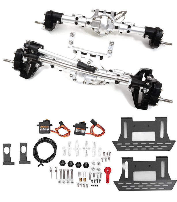 1/10 Crawler Axles w/ Portals, Servos & Remote Diff Locks (Req. Transfer Case)