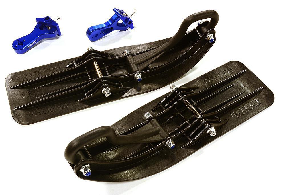 Front Sled Ski Attachment Set for Losi 1/10 Lasernut U4 4WD RTR (for RWD)