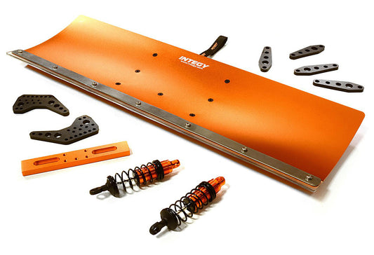 Orange Alloy Machined Snowplow Kit for Arrma 1/10 Vorteks 4X4 3S BLX, 400mm