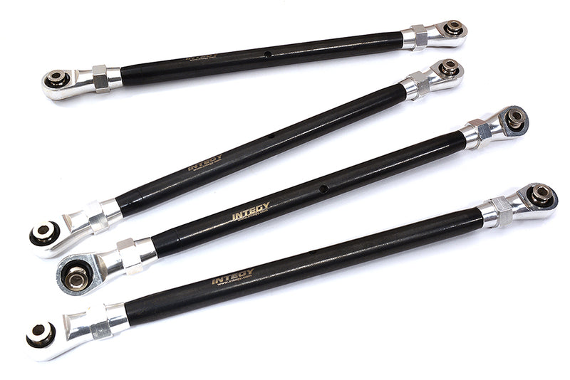 Silver Front and Rear Lower Suspension Links for Axial SCX6 RC Crawler