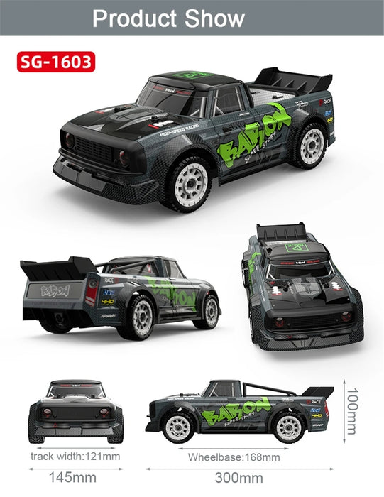 1/16 Scale UDIRC Brushless RTR Drift Truck w/ Gyro & LED UD-1603PRO