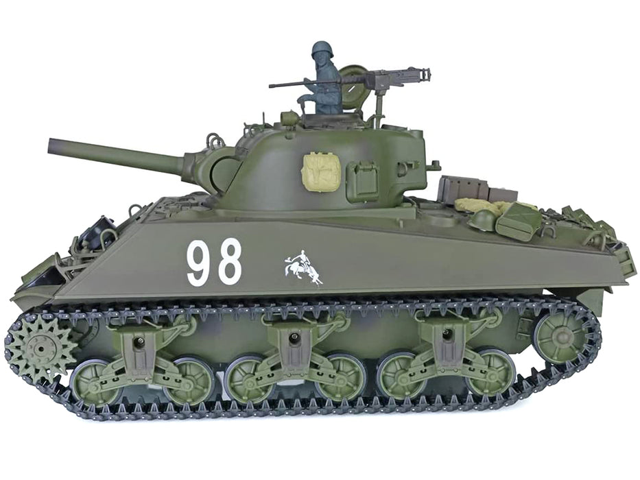 1/16 Scale USA M4A3 Sherman Main Battle Tank, 2.4GHz RC Model HL3898-1Upg 7.0