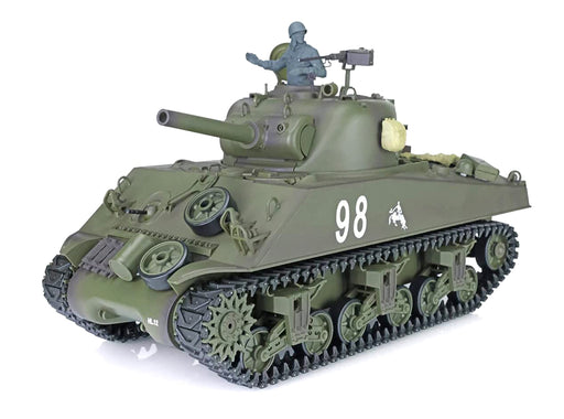 1/16 Scale USA M4A3 Sherman Main Battle Tank, 2.4GHz RC Model HL3898-1Upg 7.0