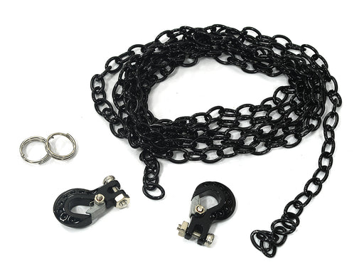 Realistic 1/10 Size Drag Chain & Tow Hooks for 1/10 Scale Off-Road Crawler