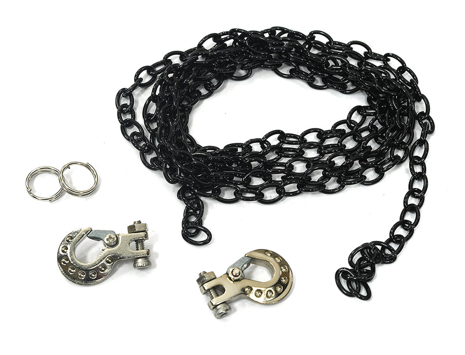 Realistic 1/10 Size Drag Chain & Tow Hooks for 1/10 Scale Off-Road Crawler
