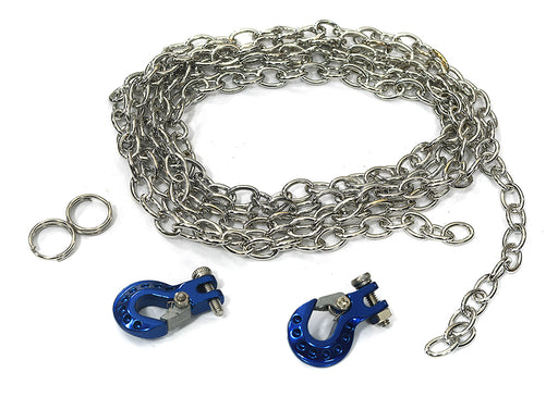 Realistic 1/10 Size Drag Chain & Tow Hooks for 1/10 Scale Off-Road Crawler