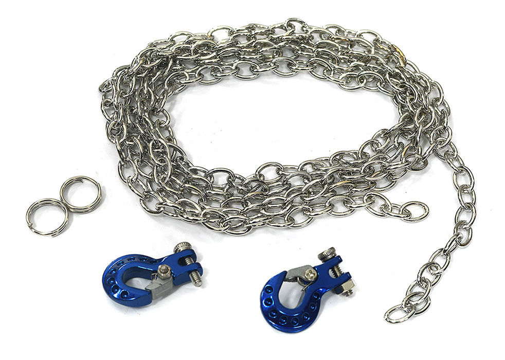 Realistic 1/10 Size Drag Chain & Tow Hooks for 1/10 Scale Off-Road Crawler