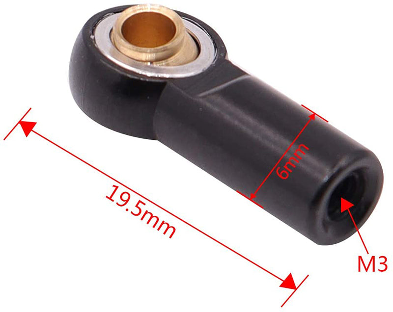 Alloy Machined M3 Size Short Ball Ends Type Tie Rod Ends, Ball Links | Savage-X (25, 21, SS & 4.6) | Associated Monster GT | Jato 2.5 & Jato 3.3 | Savage XL | Clod Buster | Summit