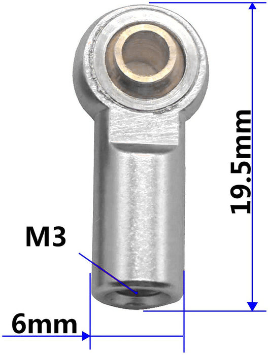 Alloy Machined M3 Size Short Ball Ends Type Tie Rod Ends, Ball Links