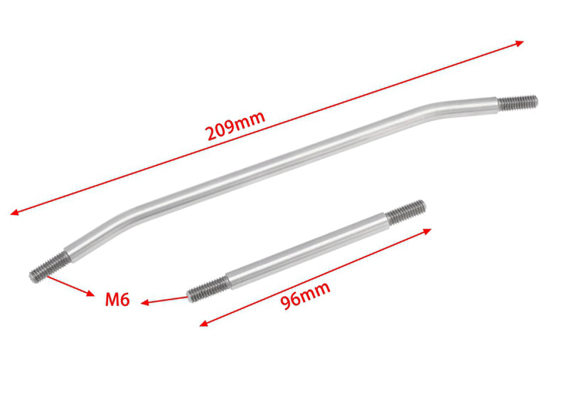 Front Steering Linkage for Axial SCX6 L=209mm & 96mm 254000