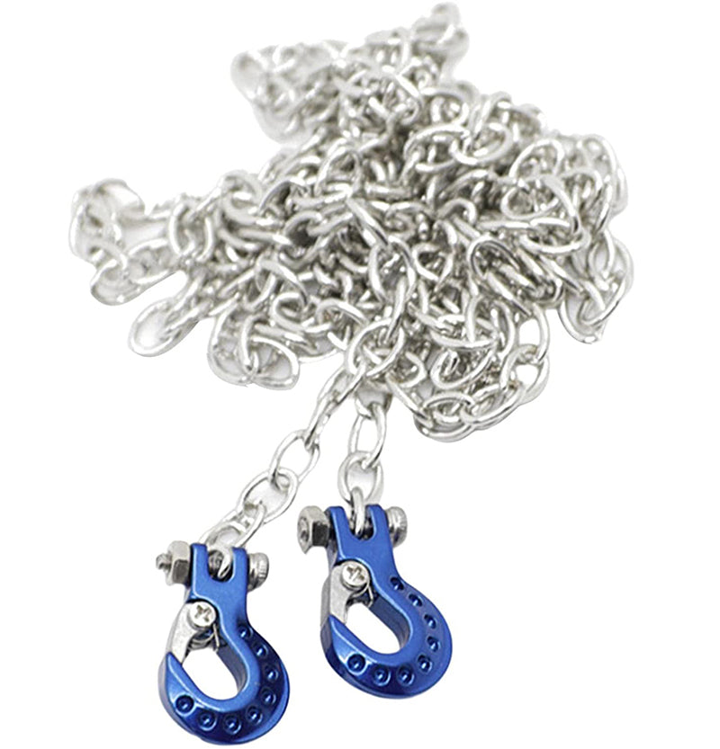 Realistic 1/10 Size Drag Chain & Tow Hooks w/Bow Shackle for 1/10 Scale Off-Road