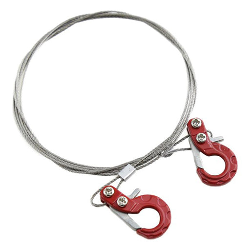 Realistic 1/10 Size Steel Tow Cable & Tow Hooks for 1/10 Scale Off-Road