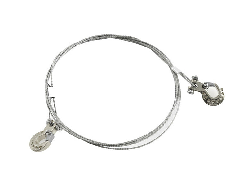 Realistic 1/10 Size Steel Tow Cable & Tow Hooks for 1/10 Scale Off-Road