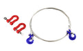 Realistic Steel Tow Cable & Tow Hooks w/ Bow Shackles for 1/10 Off-Road Crawler