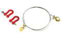 Realistic Steel Tow Cable & Tow Hooks w/ Bow Shackles for 1/10 Off-Road Crawler