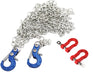 Realistic 1/10 Size Drag Chain & Tow Hooks w/Bow Shackle for 1/10 Scale Off-Road