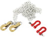 Realistic 1/10 Size Drag Chain & Tow Hooks w/Bow Shackle for 1/10 Scale Off-Road