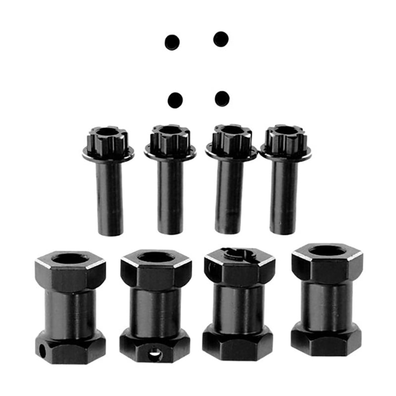 Alloy Machined 12mm Hex Wheel Adapters for 1/10 Car, Truck & Buggy W=20mm