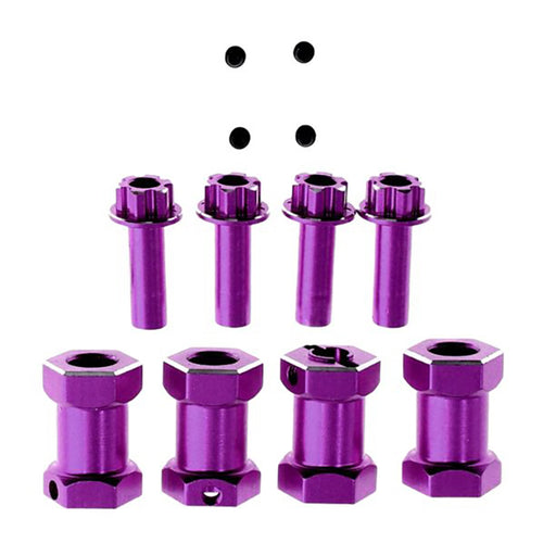 Alloy Machined 12mm Hex Wheel Adapters for 1/10 Car, Truck & Buggy W=20mm