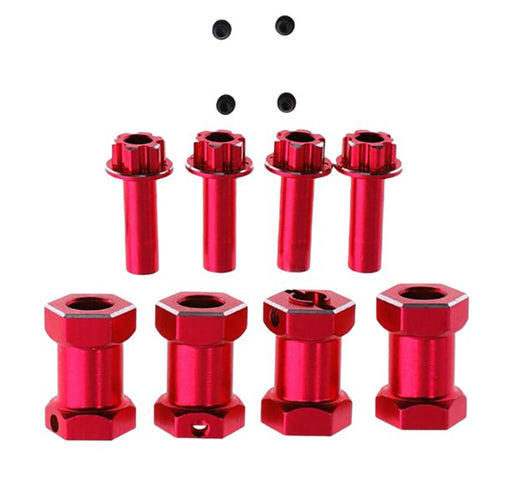Alloy Machined 12mm Hex Wheel Adapters for 1/10 Car, Truck & Buggy W=20mm