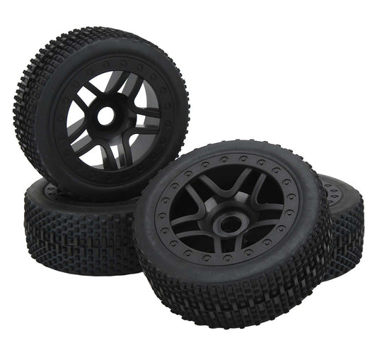 Tires, Wheels & Inserts TL10 w/17mm Hex for 1/8 Buggy Size 4pcs OD=110mm