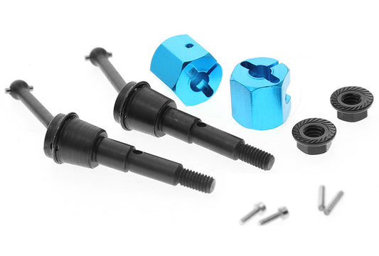 Alloy Drive Shafts & Hex Drive Hubs for Tamiya SW-01 1/24 Mini Lunch Box, MudMad