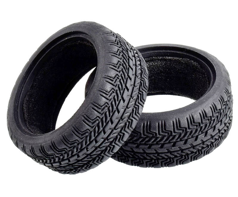 On-Road Type Radials Rubber Tires (2) w/ Insert for 1/10 Touring Car W=26mm